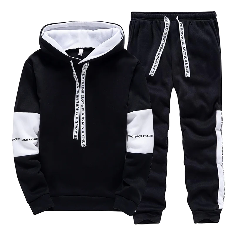 Black White Men's Tracksuit Fa - Winter Clothing recension och pris