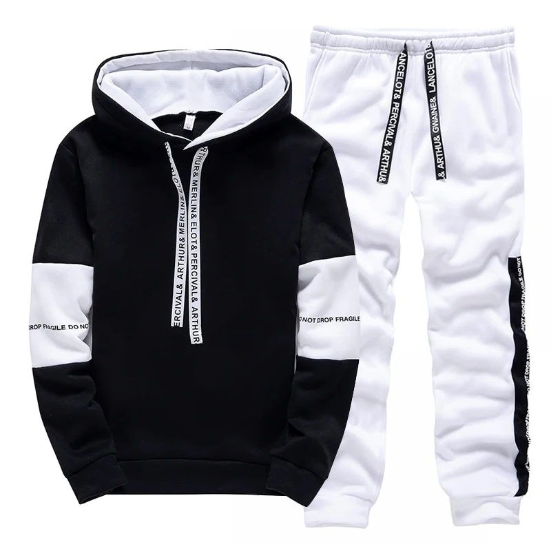 Black White Men's Tracksuit Fa - Winter Clothing recension och pris