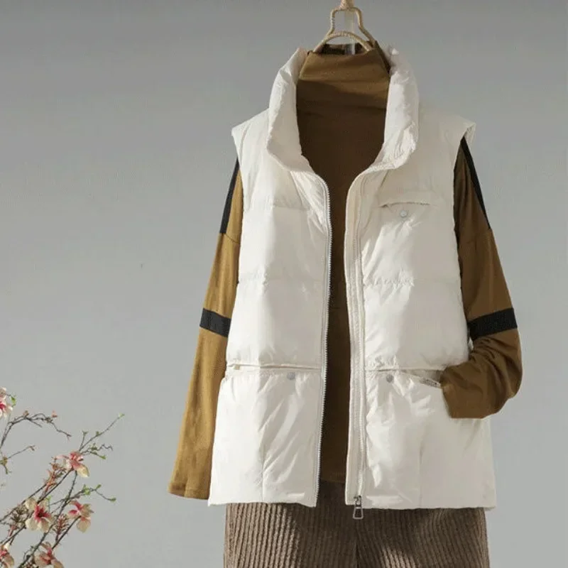Loose Padded Cotton Waistcoat  - Winter Clothing On Sale Women'S recension och pris