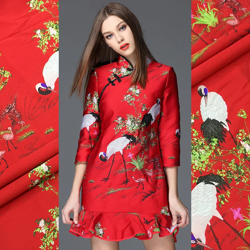Brocade Jacquard Fabric Autumn - Winter Clothing Brands recension och pris