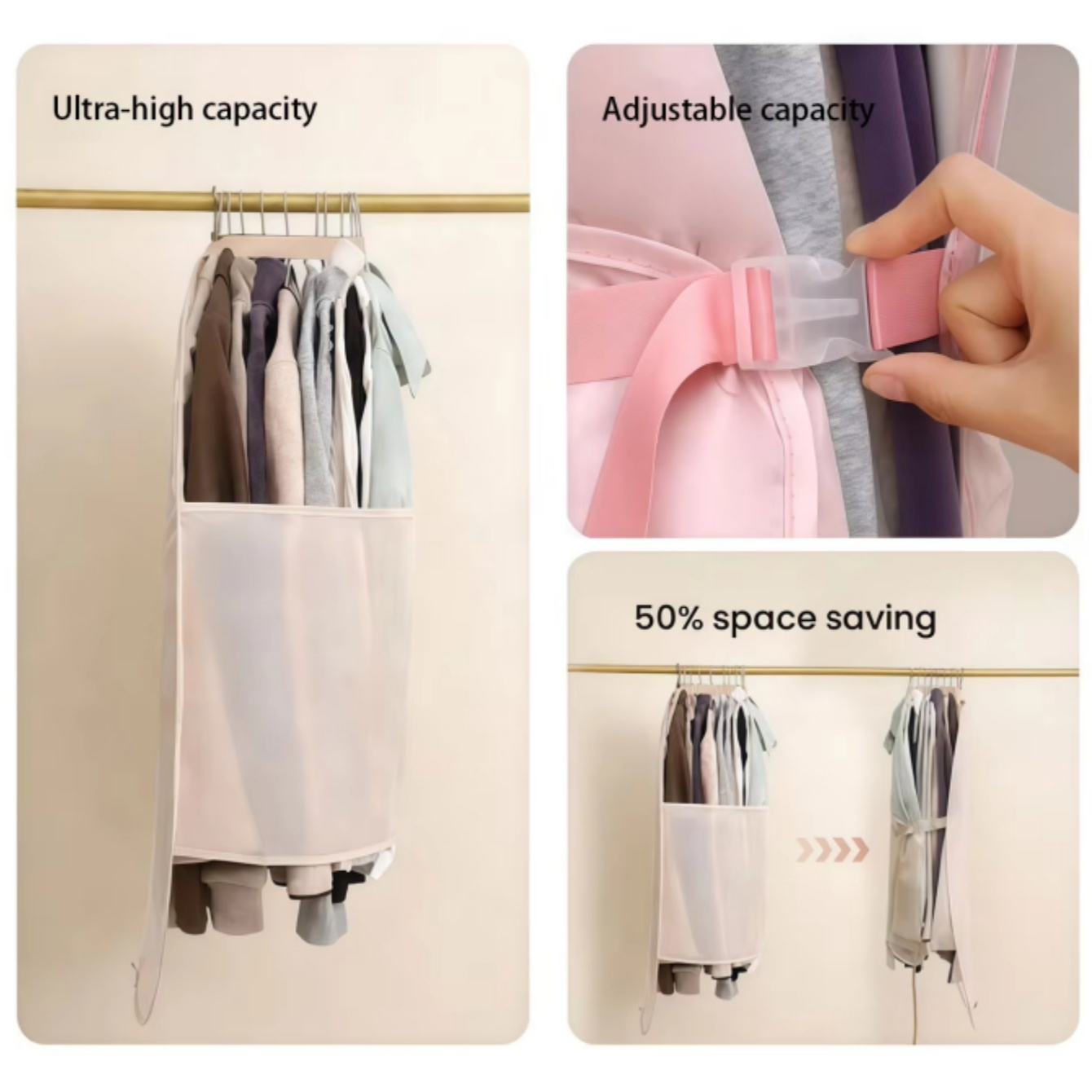 Wardrobe Compression Hanging B - Winter Clothing Storage recension och pris