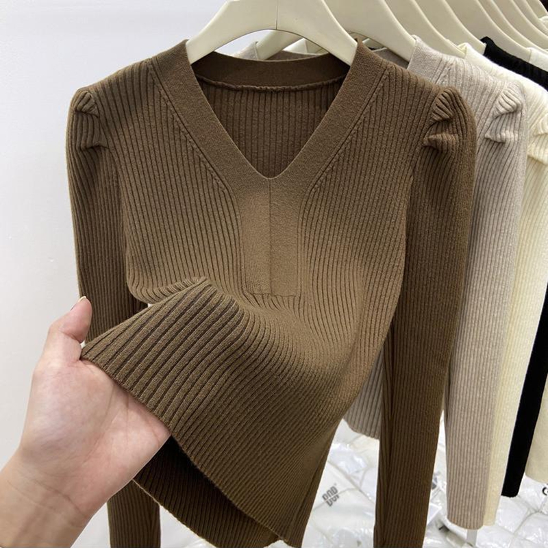 Elegant V Neck Winter Basics S - Winter Clothing Factory Outlet recension och pris