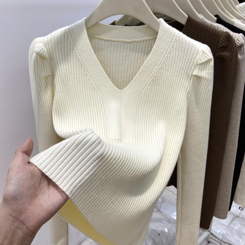 Elegant V Neck Winter Basics S - Winter Clothing Factory Outlet recension och pris