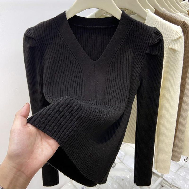 Elegant V Neck Winter Basics S - Winter Clothing Factory Outlet recension och pris