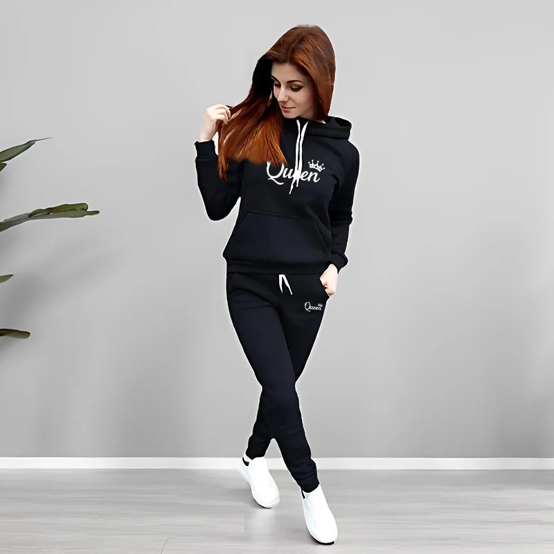 Womens Tracksuit Queen Letter  - Winter Clothing recension och pris