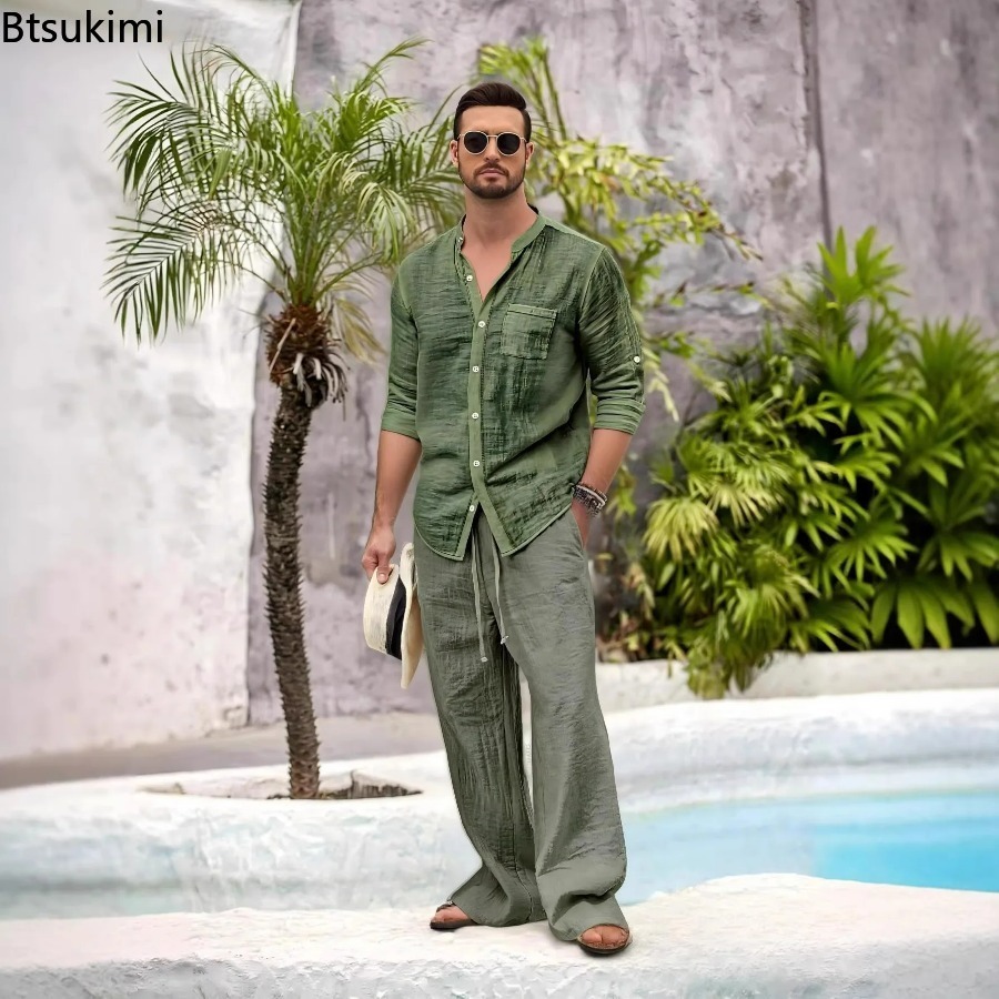 New Men's Casual Cotton Linen  - Winter Clothing Men recension och pris