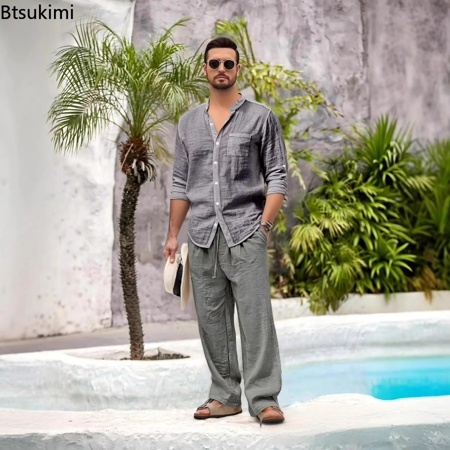 New Men's Casual Cotton Linen  - Winter Clothing Men recension och pris